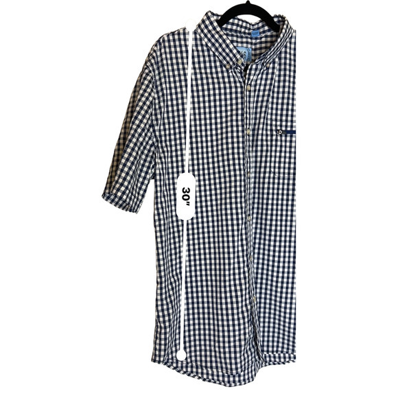 V46 Land and‎ Sea Blue and White Checkered Shirt Size XXL - Picture 9 of 9